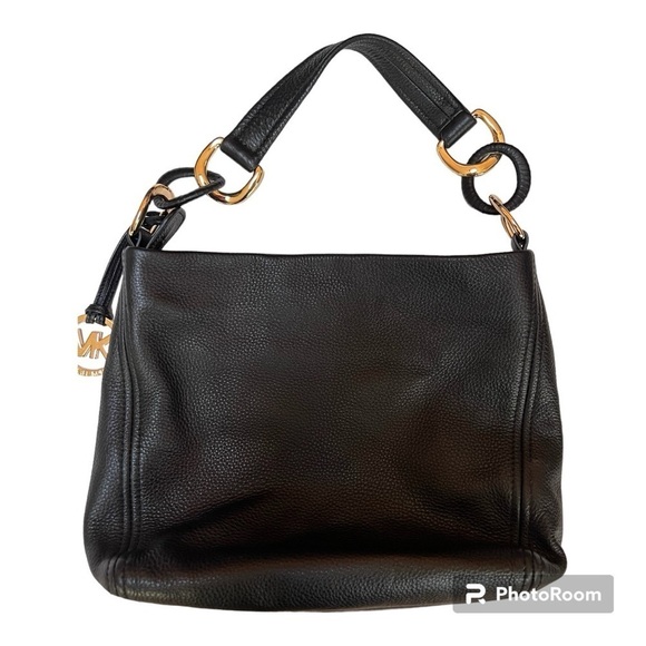 Michael Michael Kors Slouchy Black Pebble Leather Shoulder Bag - Picture 5 of 13